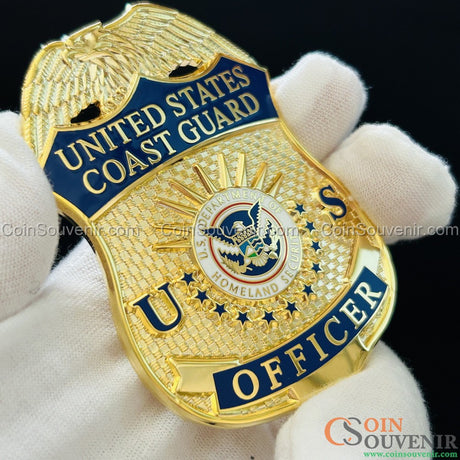 USCG U.S. Coast Guard Officer Badge Museum Quality *Wallet Clip Version*