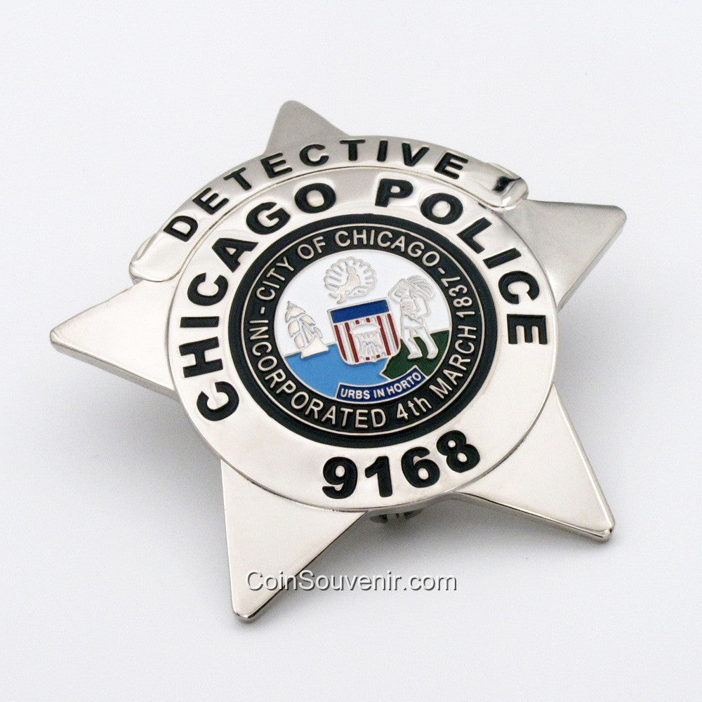 CPD Chicago Detective Police Badge #9168 Exact Replica