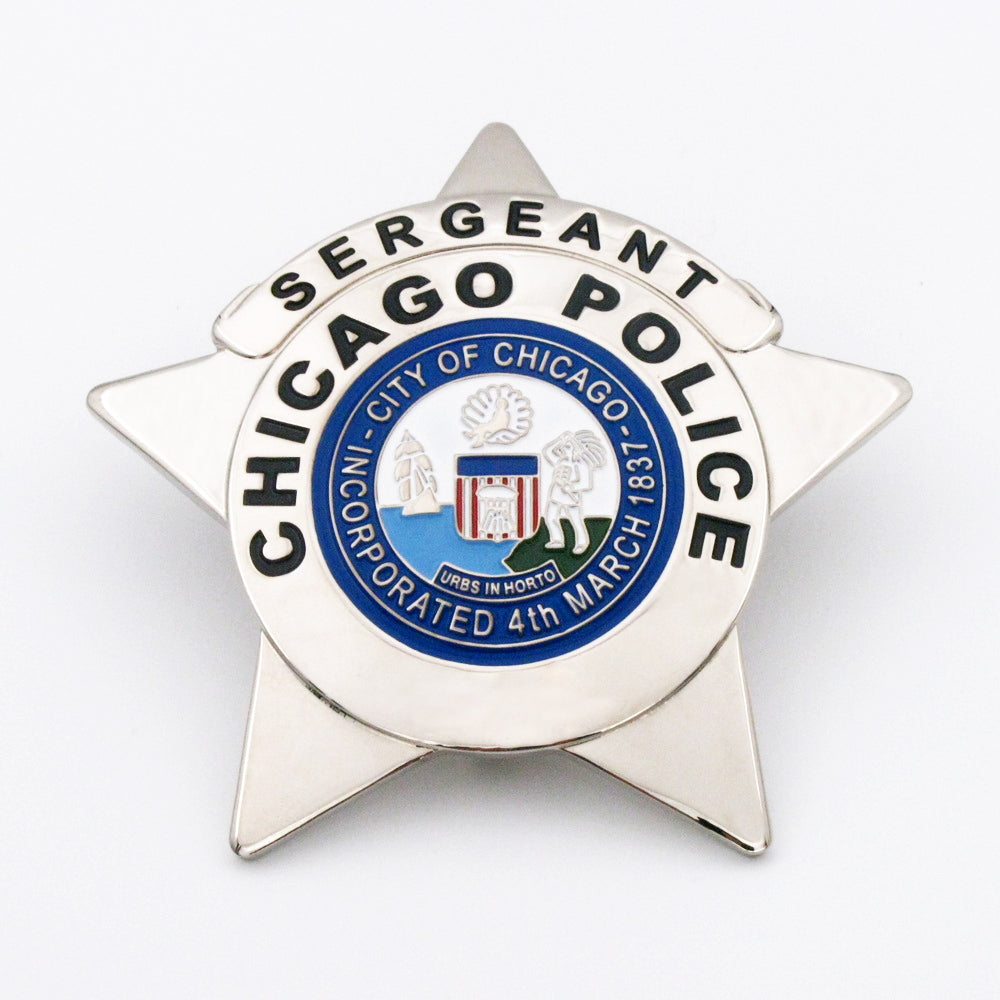 CPD Chicago Sergeant Police Badge Exact Replica Customizable Number ...