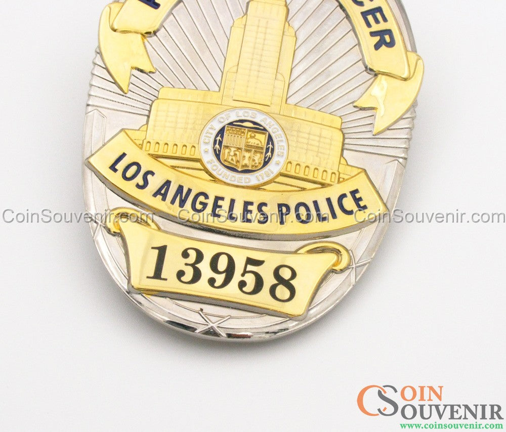 LAPD Police Officer #13958 Los Angeles Police Badge – Coin Souvenir