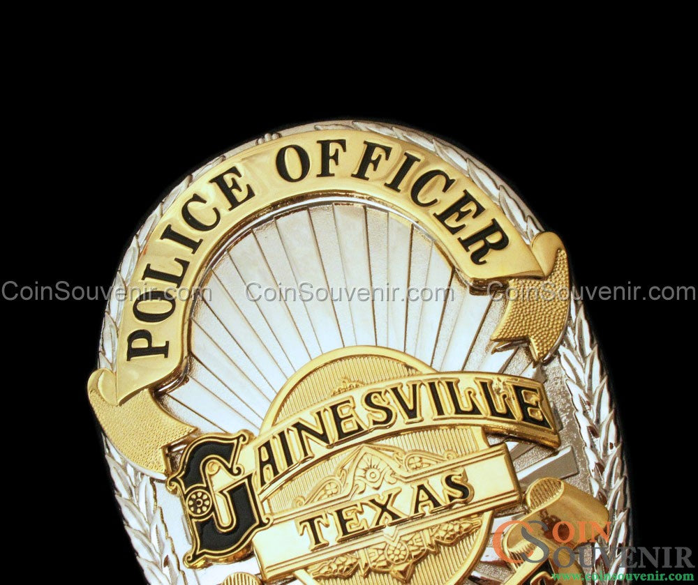 US Gainesville Texas Police Officer Badge