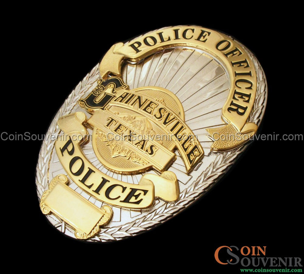 US Gainesville Texas Police Officer Badge – Coin Souvenir