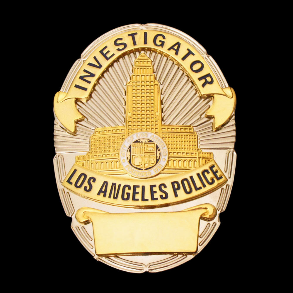 Rare LAPD Investigator Los Angeles Police Badge Customizable Number