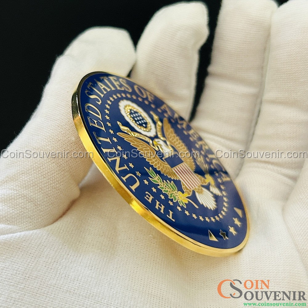 Great Seal of the United States Beautiful Enamel Solid Copper Badge