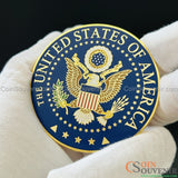 Great Seal of the United States Beautiful Enamel Solid Copper Badge