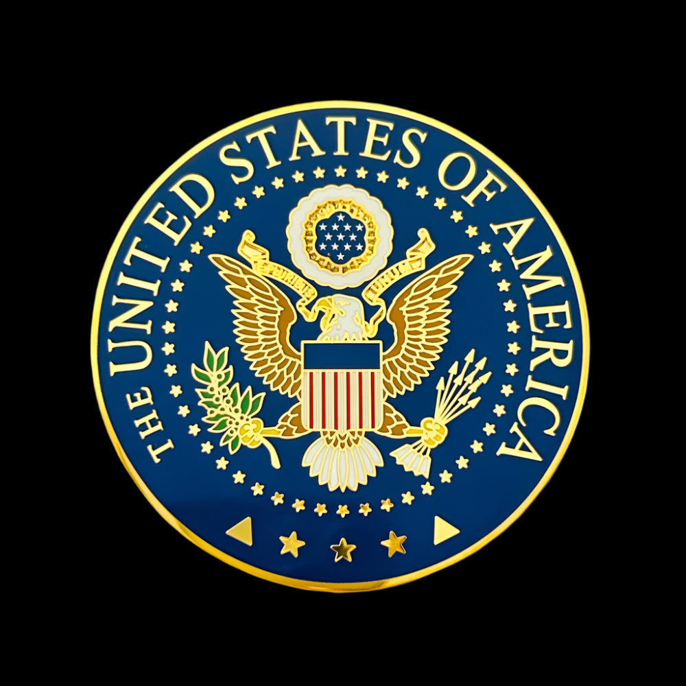 Great Seal of the United States Beautiful Enamel Solid Copper Badge