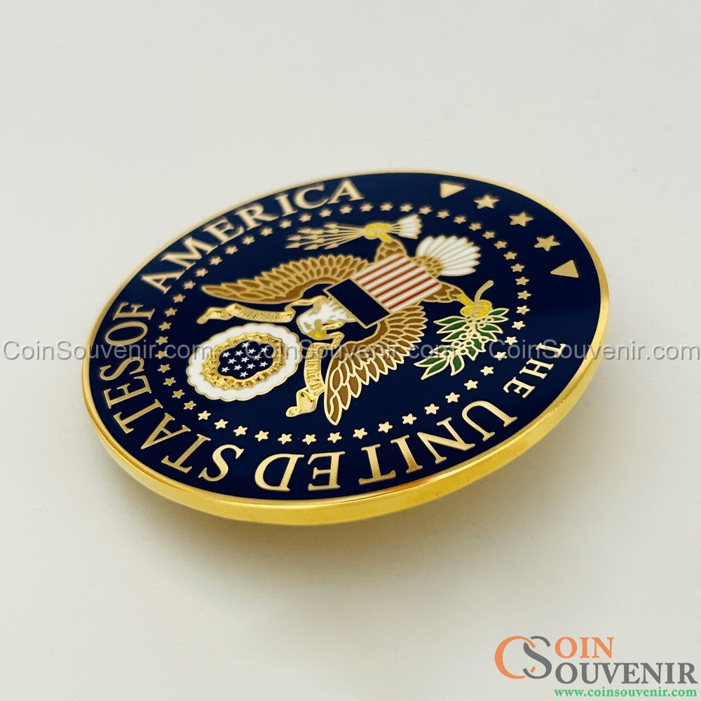 Great Seal of the United States Beautiful Enamel Solid Copper Badge