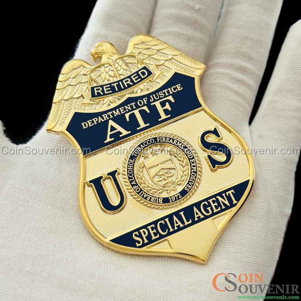ATF Special Agent Retired Badge Premium Enamel Museum Quality