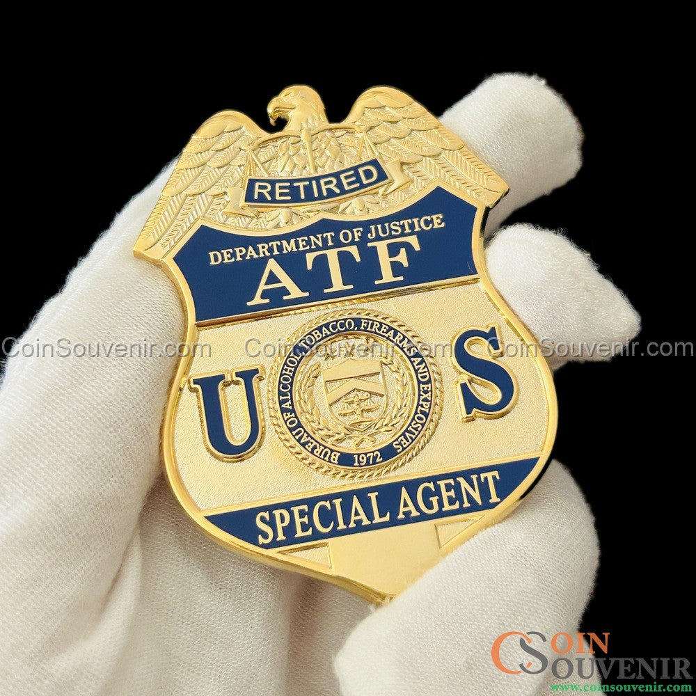 ATF Special Agent Retired Badge Premium Enamel Museum Quality