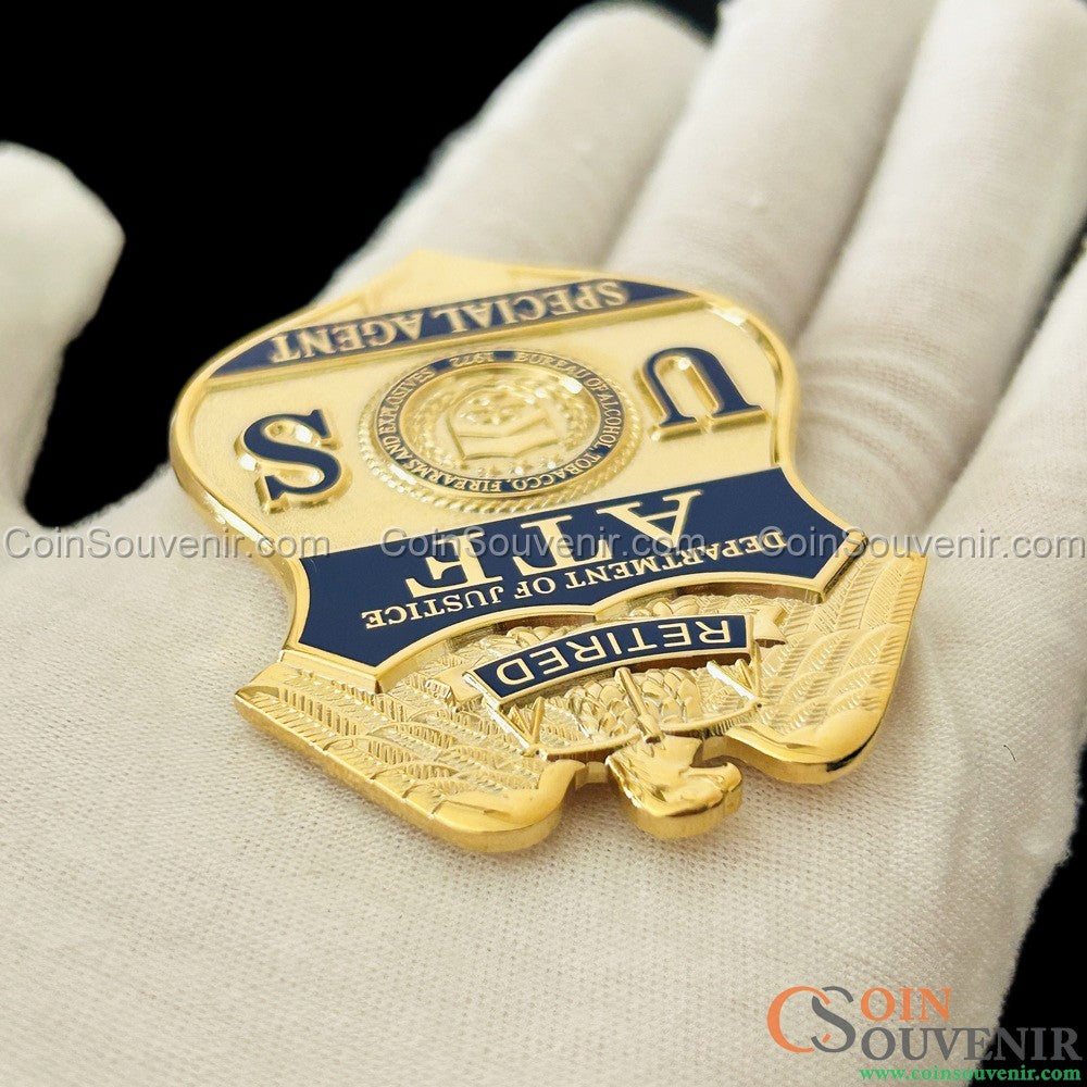 ATF Special Agent Retired Badge Premium Enamel Museum Quality