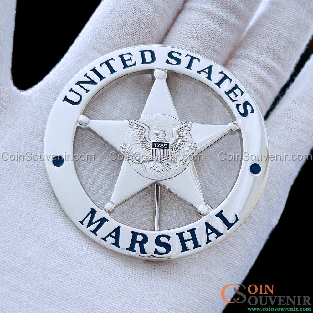 Justified Raylan Givens U.S. Marshal Flat Badge TV Show Prop Replica