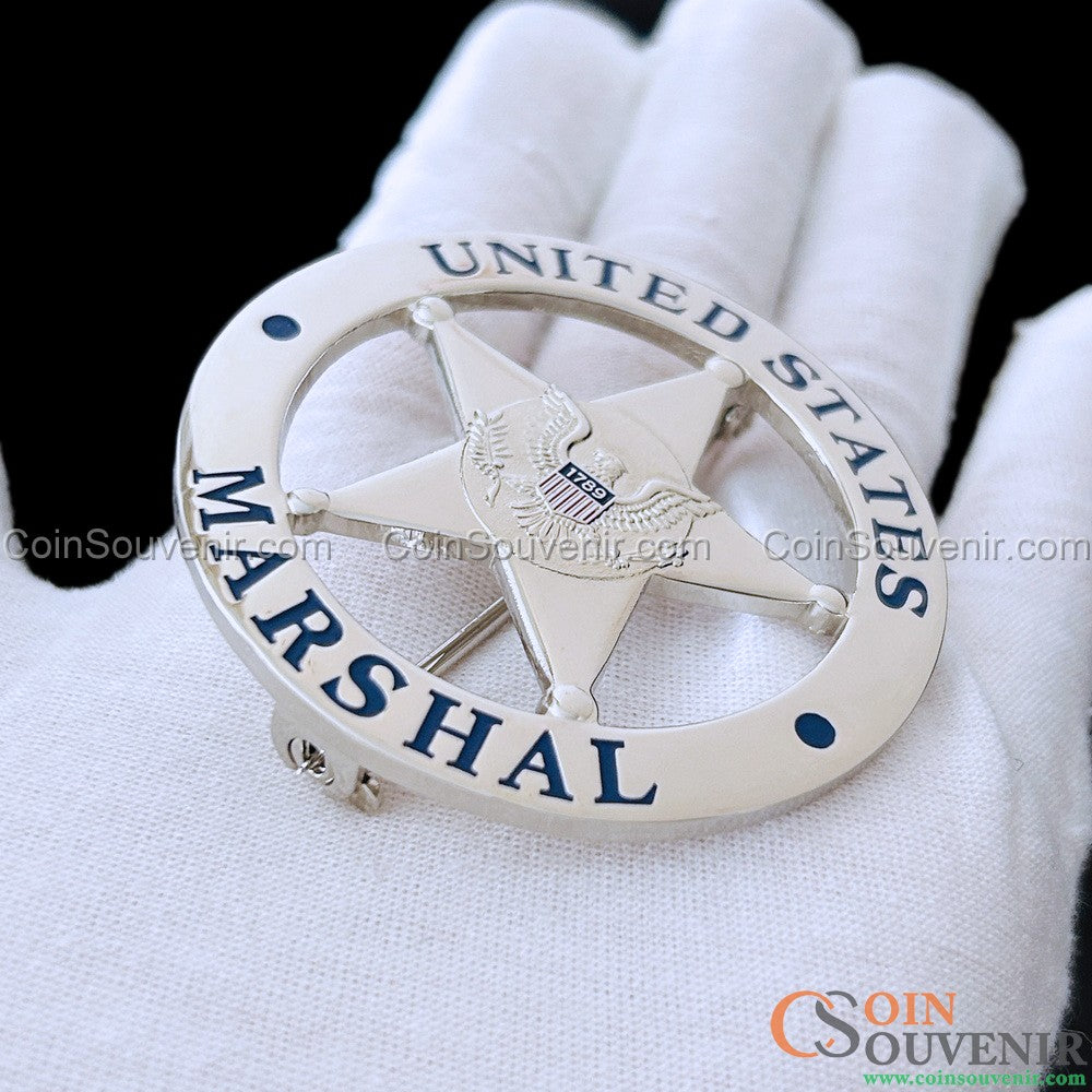 Justified Raylan Givens U.S. Marshal Flat Badge TV Show Prop Replica