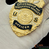 USCIS Citizenship and Immigration Services Officer Wallet Badge Museum Quality