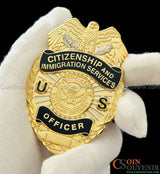 USCIS Citizenship and Immigration Services Officer Wallet Badge Museum Quality
