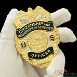 USCIS Citizenship and Immigration Services Officer Wallet Badge Museum Quality