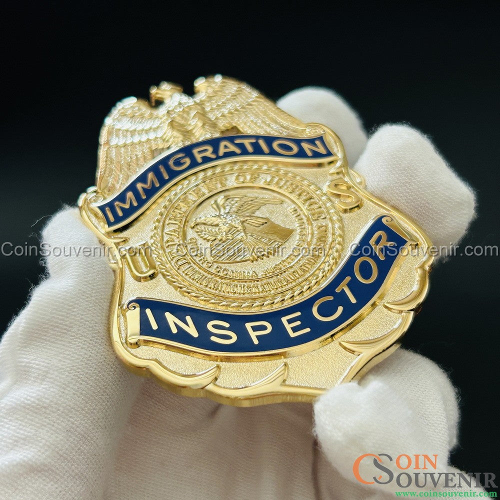 U.S. INS Immigration Inspector Wallet Badge Museum Quality