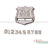 NYPD Mini Courtesy Badge Family Member Shield 1.25" With 0-9 Numbers