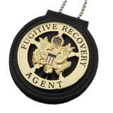 Badge d'agent de récupération des fugitifs américains, réplique en cuivre massif, accessoires de film