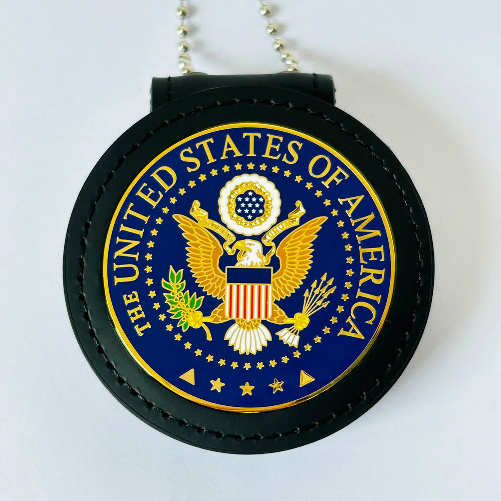 Great Seal of the United States Beautiful Enamel Solid Copper Badge