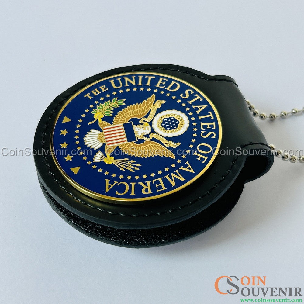 Great Seal of the United States Beautiful Enamel Solid Copper Badge