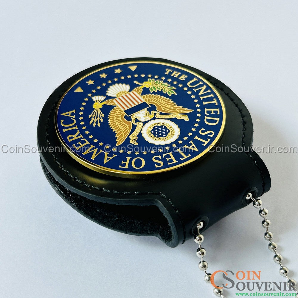 Great Seal of the United States Beautiful Enamel Solid Copper Badge