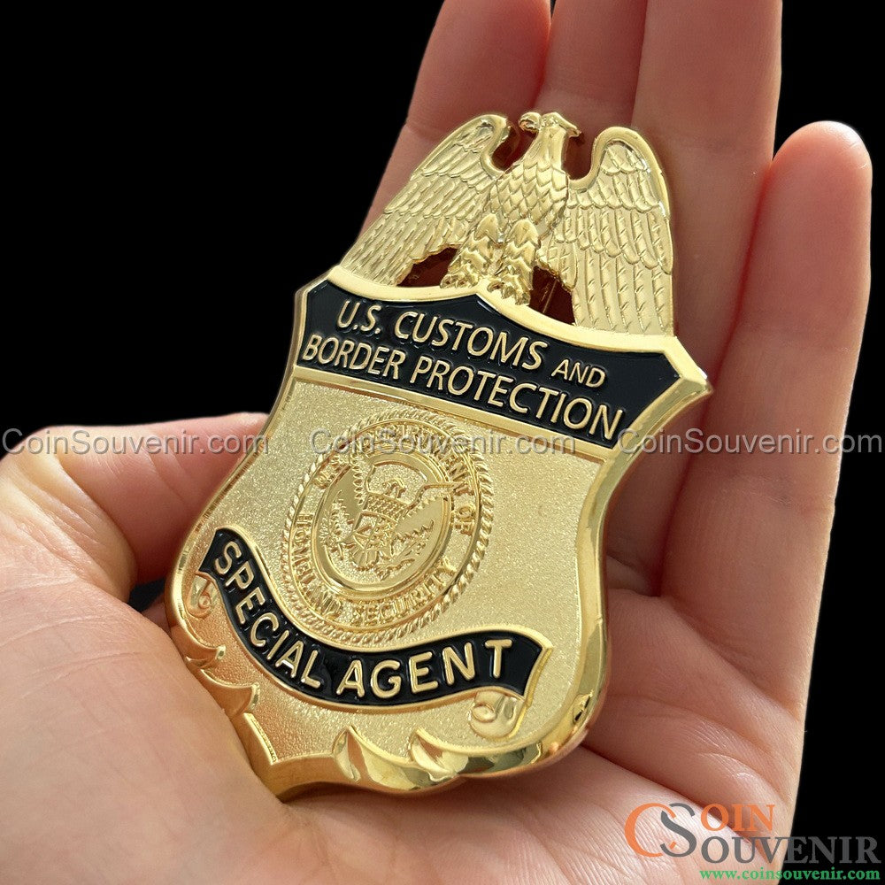 US CBP Special Agent Customs and Border Protection Badge Solid Copper Replica