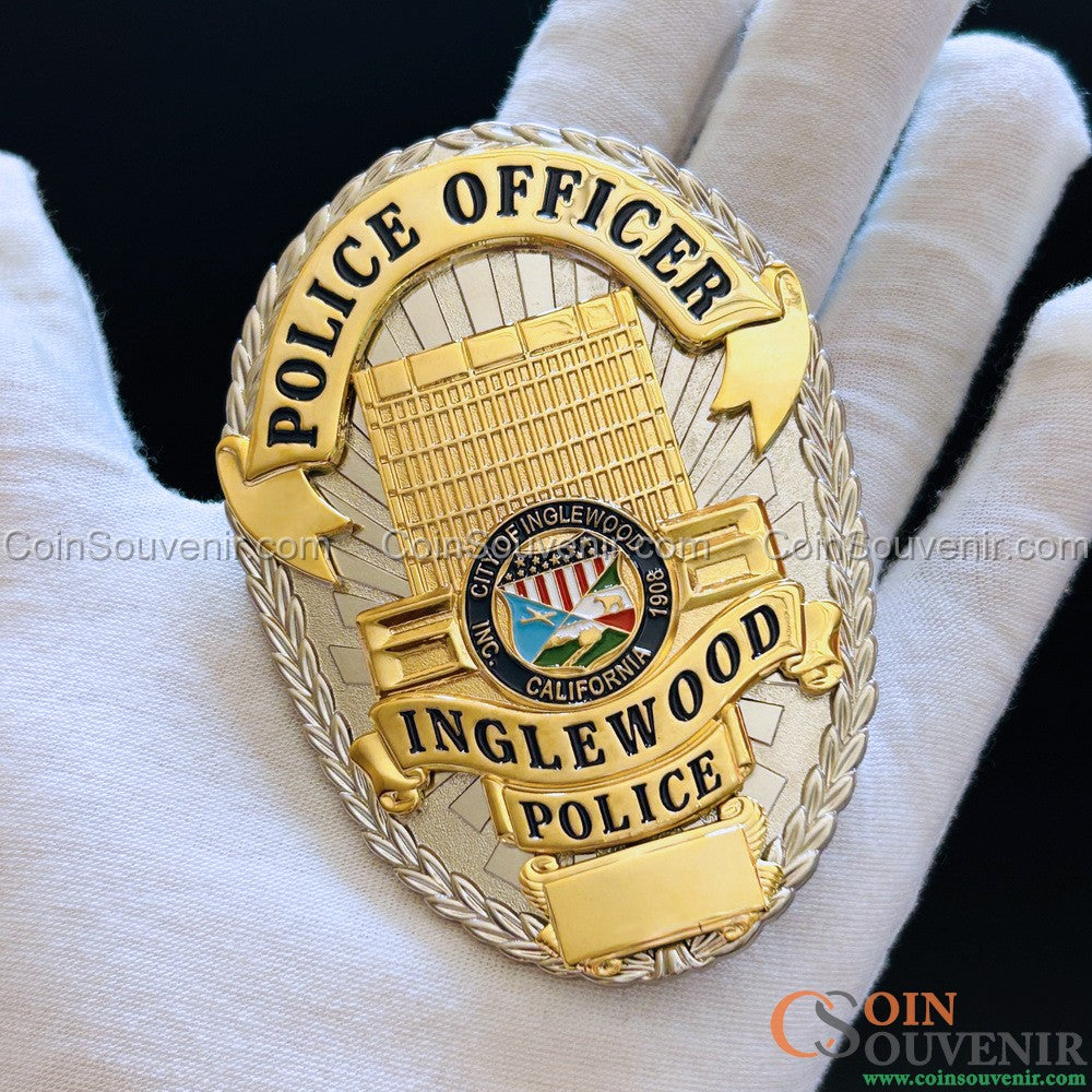 US IPD Inglewood Police Officer Badge
