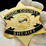 CCSO Cook County Sheriff Star Gold Badge Premium Enamel Exact Replica