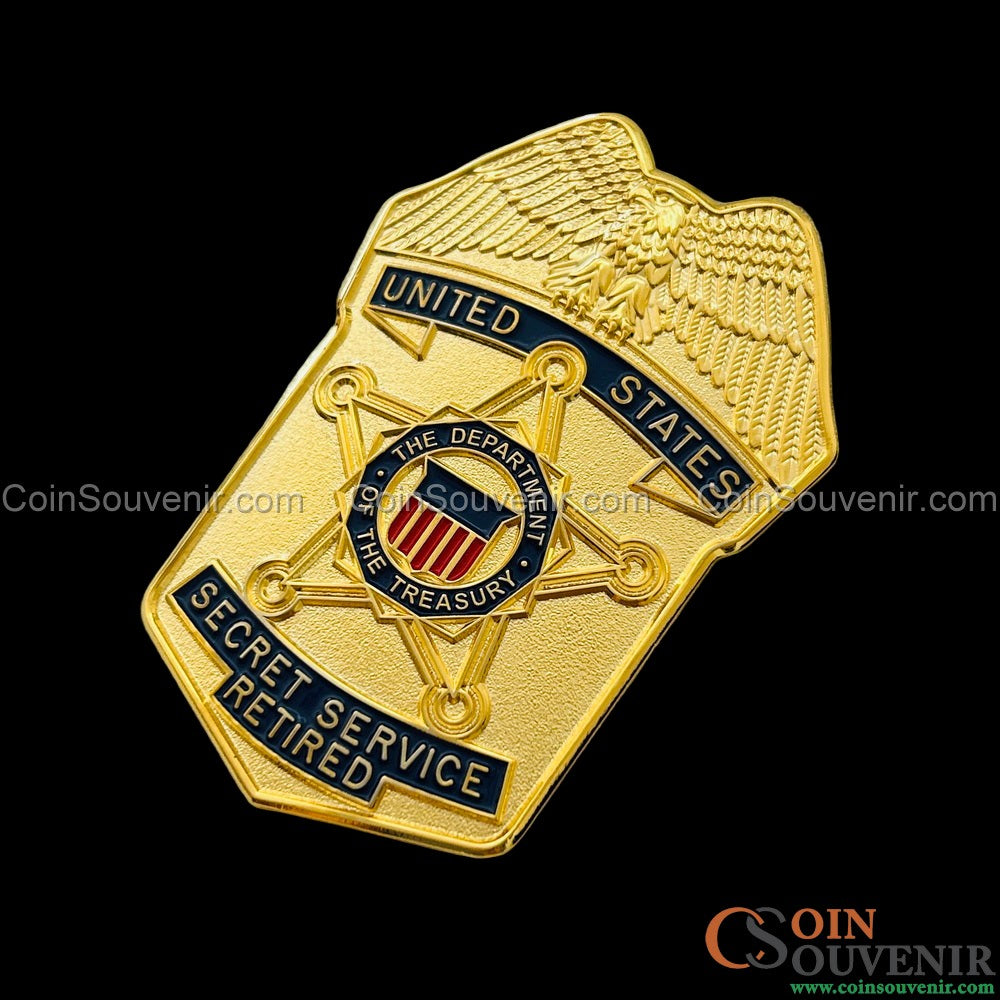 Mr.t　U.S. Secret Service 特別捜査官バッジ RETIRED USSS U.S. Treasury Secret Service Badge Retirement Gift