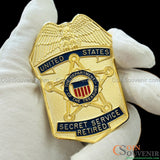 RETIRED USSS U.S. Treasury Secret Service Badge Retirement Gift