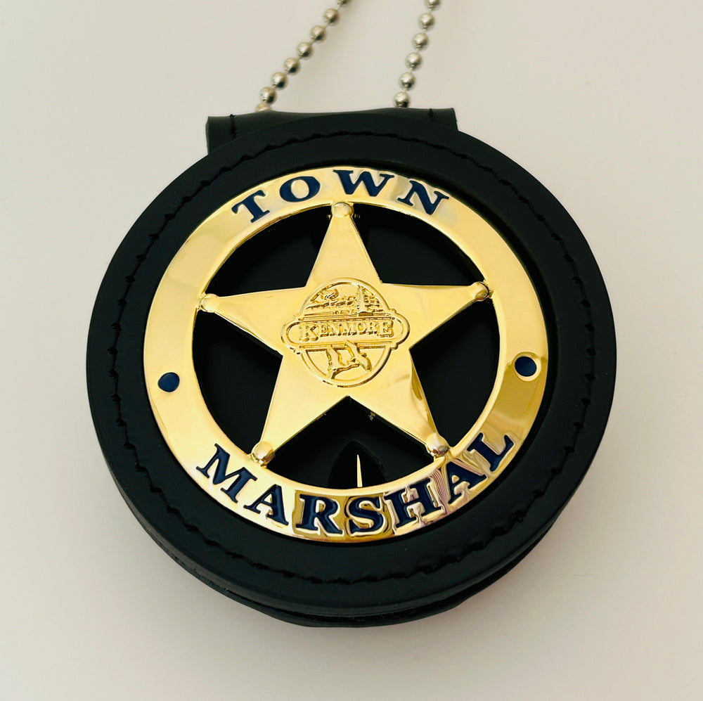 Kenmore Town Marshal Police Badge Gold