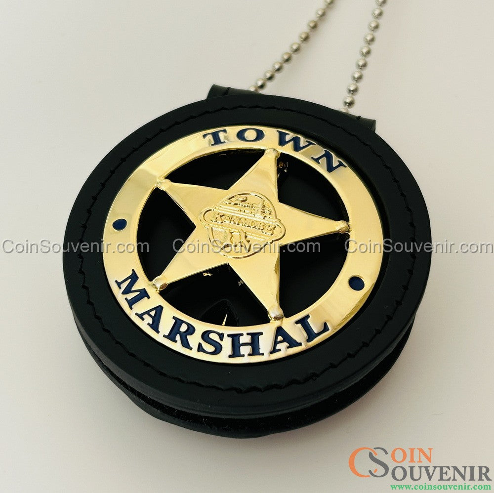 Kenmore Town Marshal Police Badge Gold