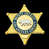 LASD Los Angeles County Deputy Sheriff Star Flat Badge For Shadow Box Customizable Rank and Number