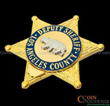 LASD Los Angeles County Deputy Sheriff Star Flat Badge For Shadow Box Customizable Rank and Number