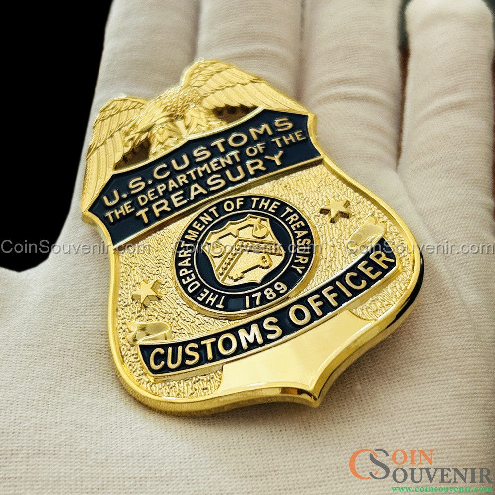 U.S. Customs Treasury Customs Officer Badge MUSEUM QUALITY