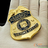 U.S. Customs Treasury Customs Officer Badge MUSEUM QUALITY