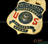 US Bail & Fugitive Enforcement Recovery Agent Badge Gold