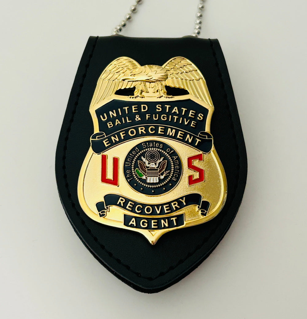 US Bail & Fugitive Enforcement Recovery Agent Badge Gold