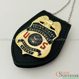 US Bail & Fugitive Enforcement Recovery Agent Badge Gold