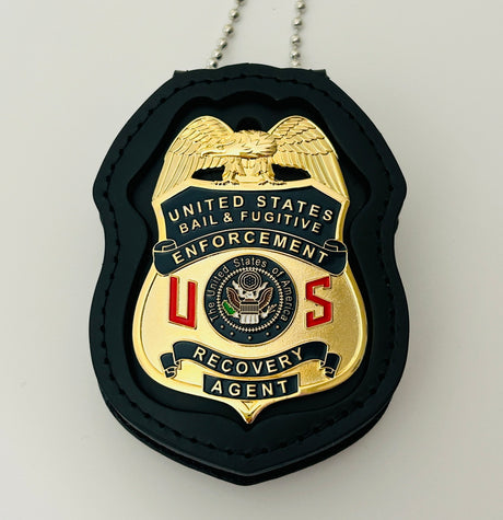 US Bail & Fugitive Enforcement Recovery Agent Badge Gold