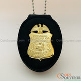 FBI Special Agent Wallet Badge Solid Copper Exact Replica