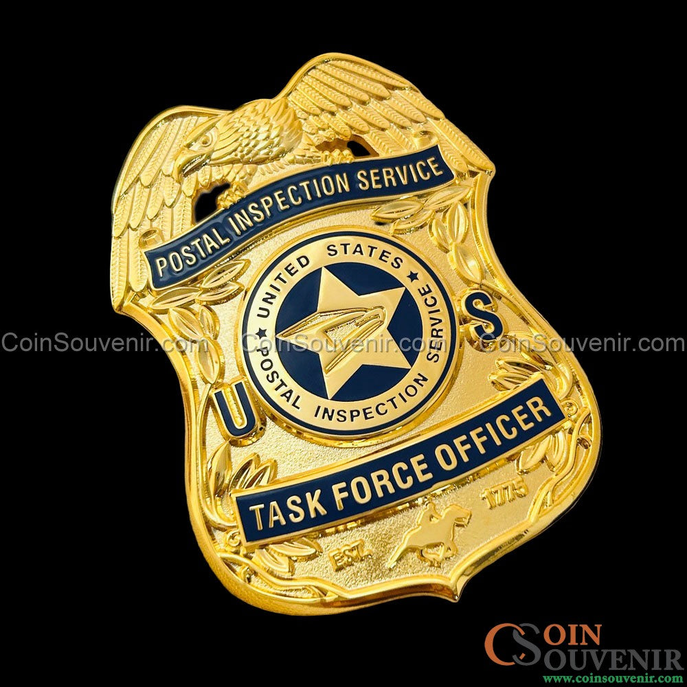 USPIS TFO U.S. Postal Inspection Service Task Force Officer Badge Gold