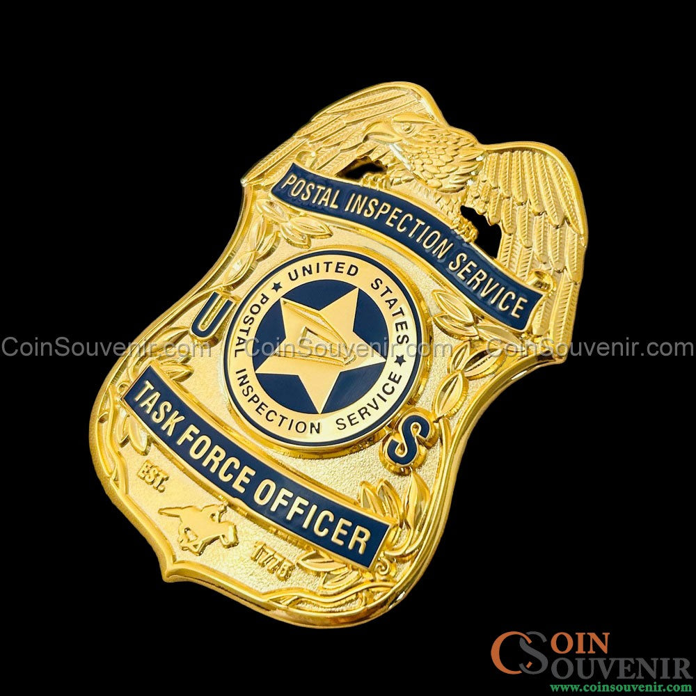 USPIS TFO U.S. Postal Inspection Service Task Force Officer Badge Gold