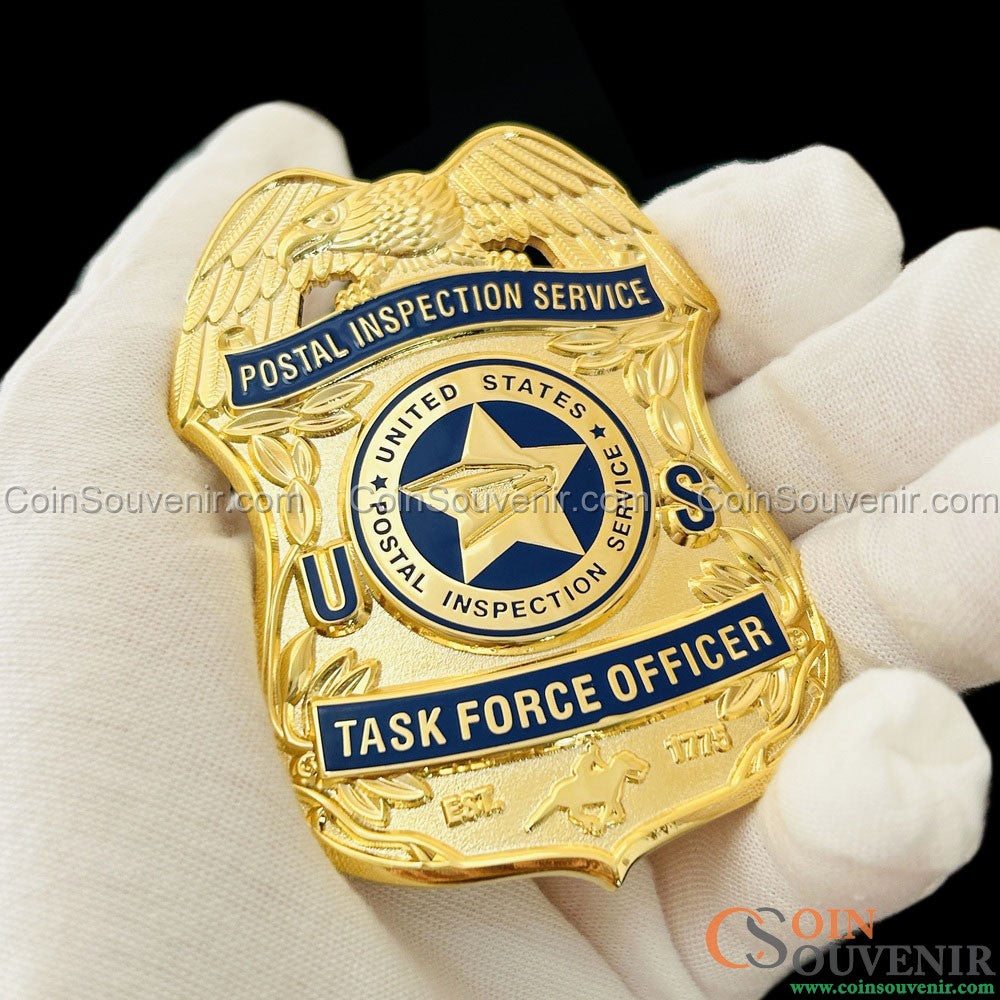 USPIS TFO U.S. Postal Inspection Service Task Force Officer Badge Gold