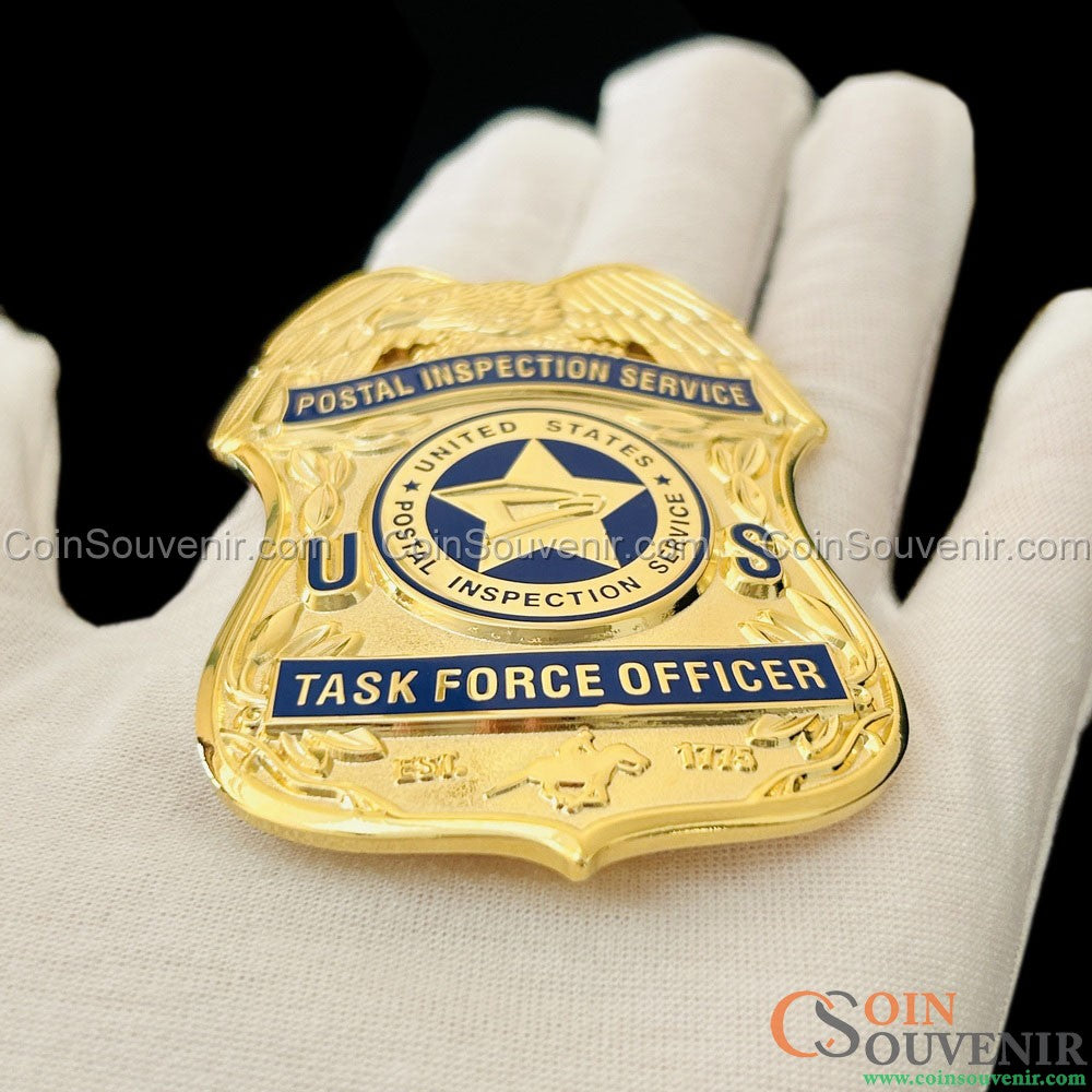USPIS TFO U.S. Postal Inspection Service Task Force Officer Badge Gold