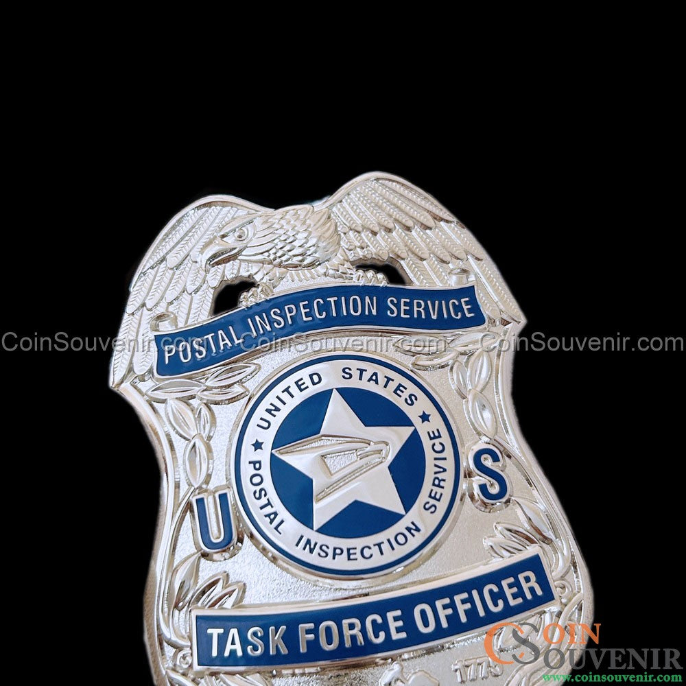 USPIS TFO U.S. Postal Inspection Service Task Force Officer Badge Silver