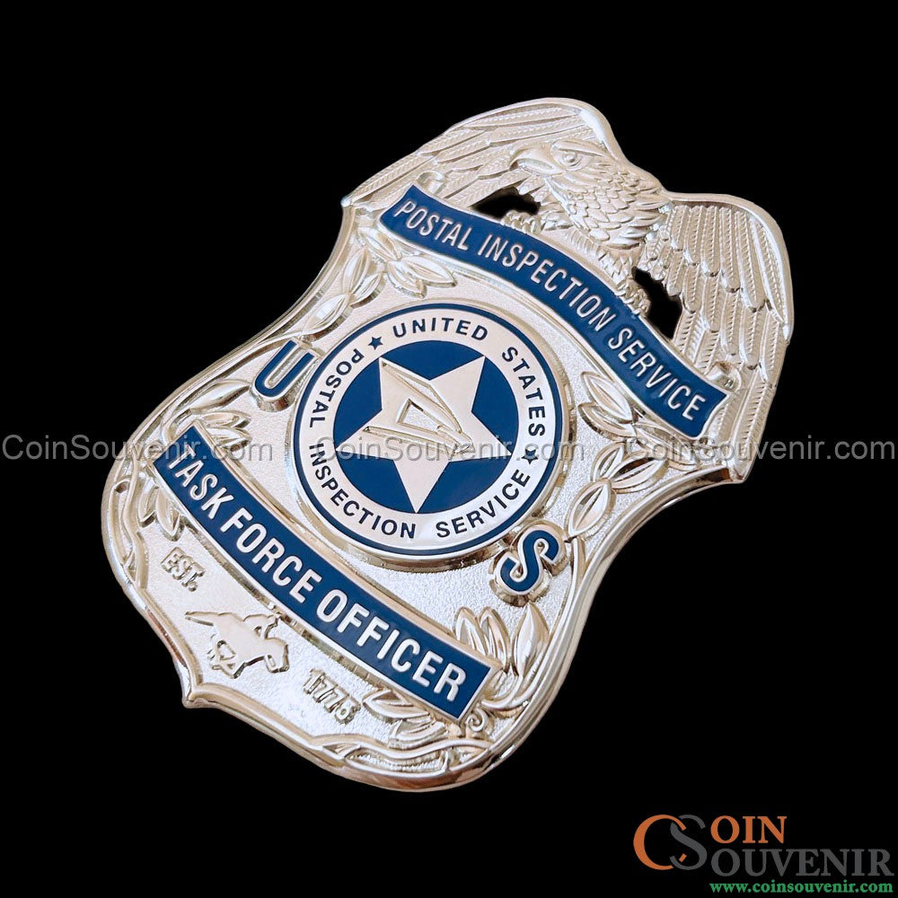 USPIS TFO U.S. Postal Inspection Service Task Force Officer Badge Silver