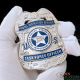 USPIS TFO U.S. Postal Inspection Service Task Force Officer Badge Silver