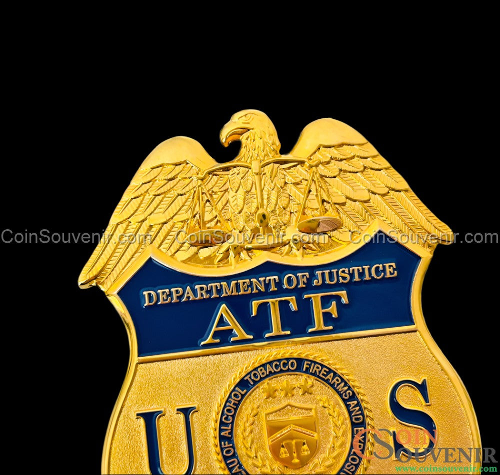 Flaches Abzeichen „Special Agent“ der US-ATF für Schattenbox