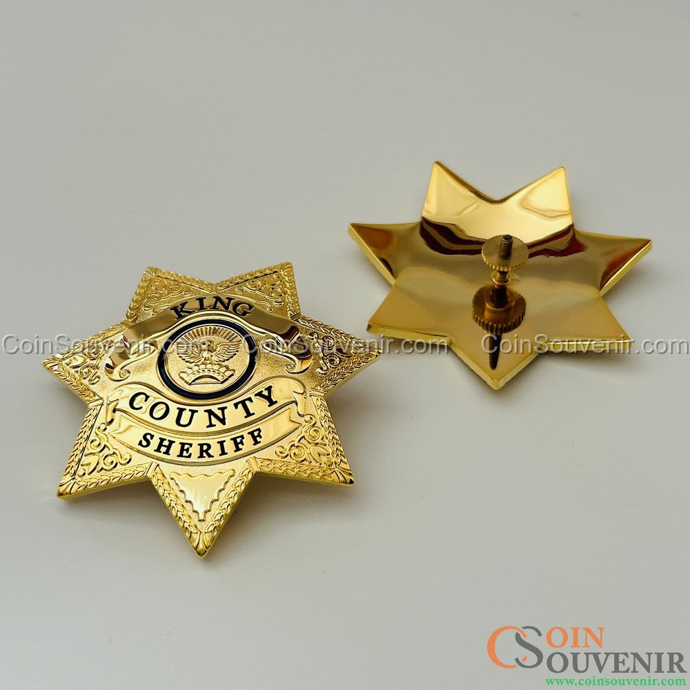 Accessoires de série télévisée The Walking Dead, badges + patchs + barre de nom, ensemble de Cosplay du shérif du comté de King Rick